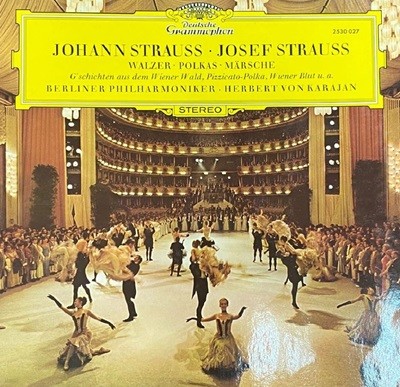 [LP] 카라얀 - Karajan - Strauss Walzer Polkas Marsche LP [독일반]