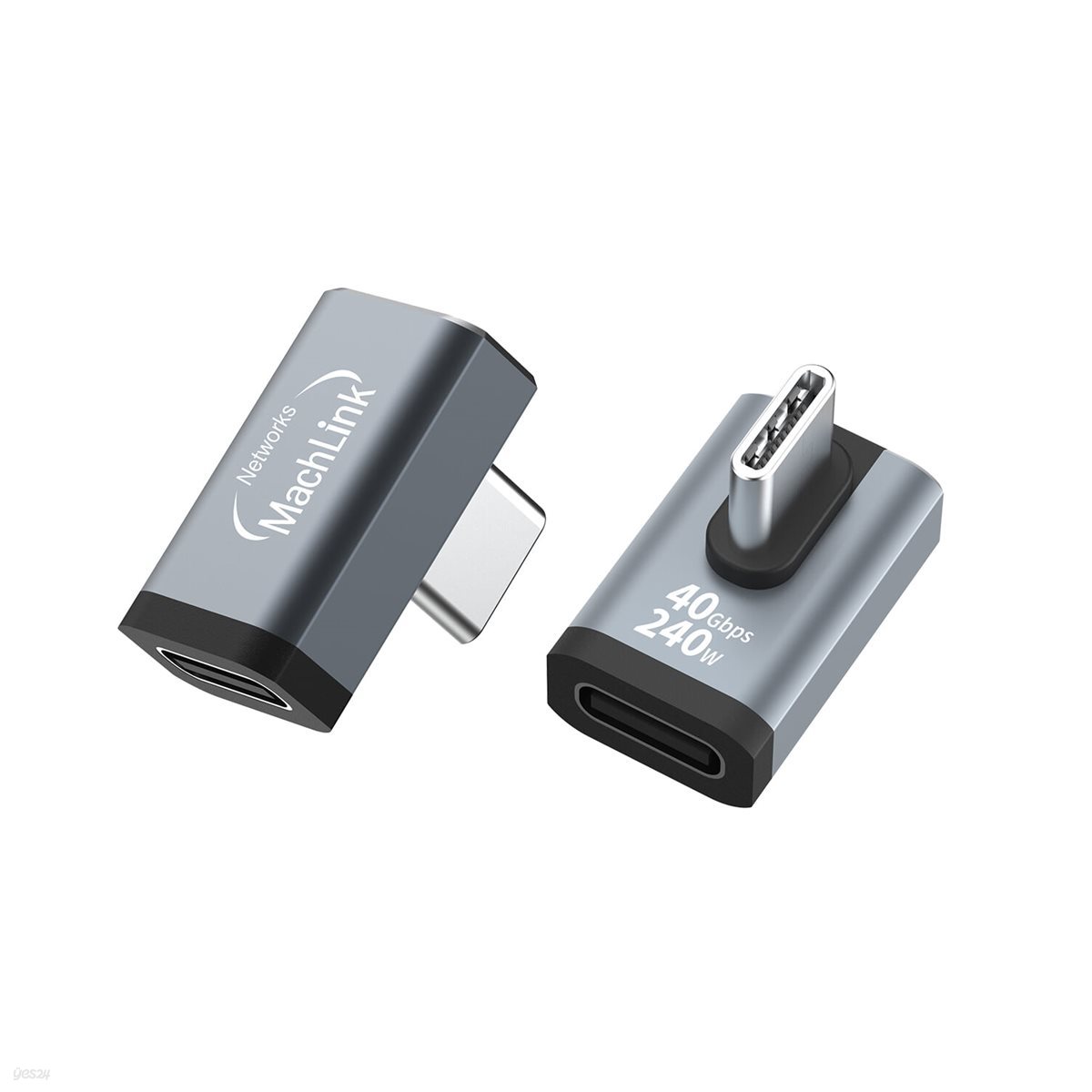 마하링크 USB4 GEN3 USB-C F to M 90도 측면 꺽임 젠더 ML-CCDG4