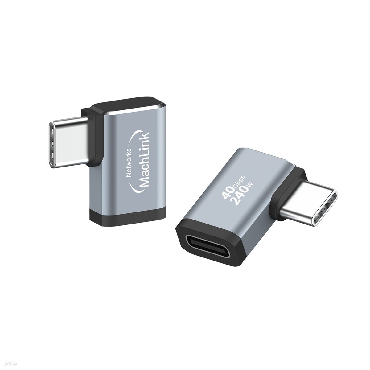 마하링크 USB4 GEN3 USB-C F to M 측면 꺽임 젠더 ML-CCSG3