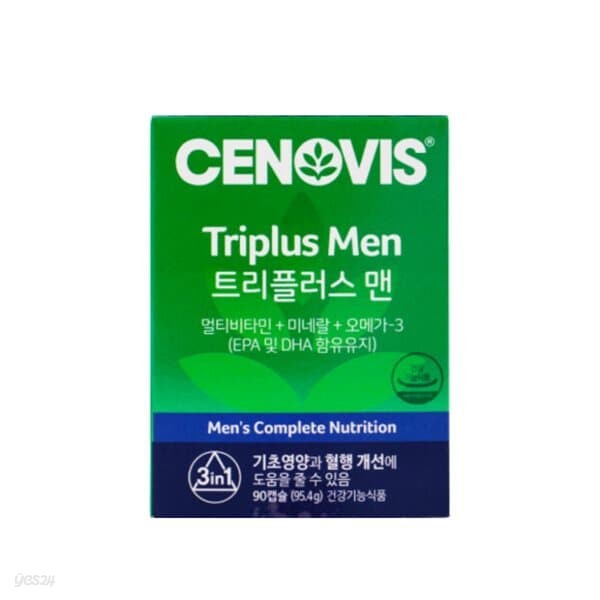 남성 멀티영양제 세노비스 트리플러스 맨 1060mg x 90캡슐 1박스