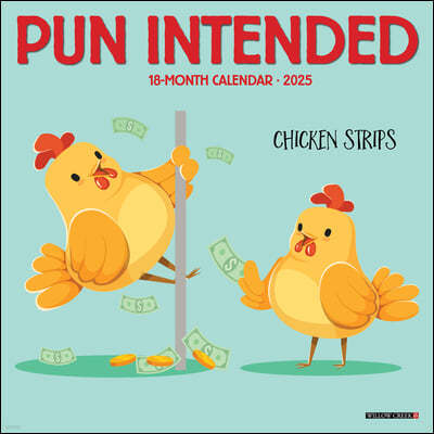 Pun Intended 2025 7 X 7 Mini Wall Calendar