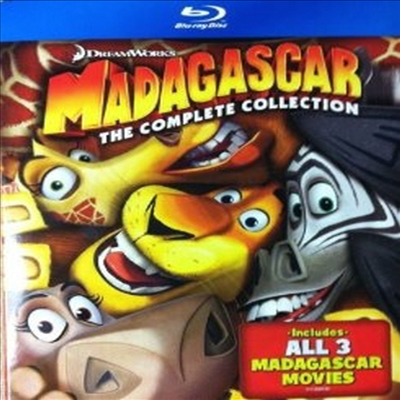 Madagascar: Complete Collection 1-3 (ٰī 1-3) (ѱ۹ڸ)(Blu-ray)