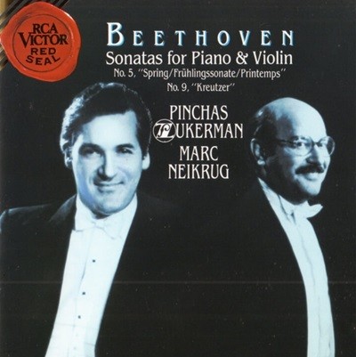 Beethoven: Sonatas For Violin No. 5, "Spring,No. 9, "Kreutzer"-주커만 (Pinchas Zukerman),나이크럭 (Marc Neikrug)(US발매)(미개봉)