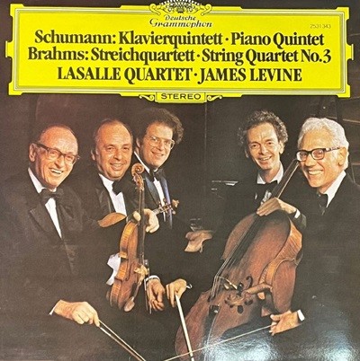 [LP] 라살 콰르텟,제임스 레바인 - Lasalle Quartet,James Levine - Schumann Piano Quintet LP [성음-라이센스반]
