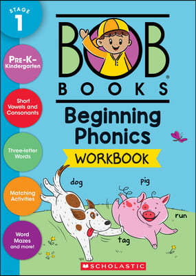 Bob Books - Beginning Phonics Workbook Phonics, Writing Practice, Ages 4 and Up, Kindergarten, First Grade (Stage 1: Starting to Read)