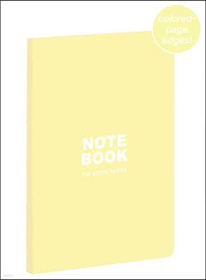 Teneues - A5 Notebook: Pastel Yellow, 140 Lined Pages, Raw Sewn Spine, Lays Flat: Our A5 Size Standard Paperback Notebook