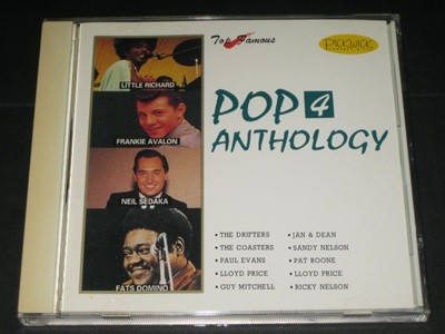 Pop Anthology 4 (1959년) CD음반 ,,, Elap Music ( Pick Wick Compact Discs) - THE DRIFTERS / THE COASTERS / JAN & DEAN