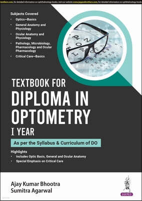 Textbook for Diploma in Optometry I Year