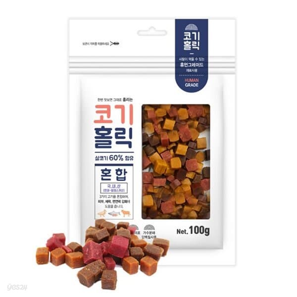 반려견간식 코기홀릭 혼합 100g 단품