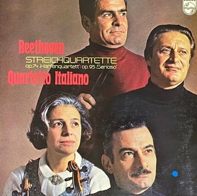 [LP] 이탈리아노 콰르텟 - Quartetto Italiano - BeethovenString Quartets Op.74 Harp, Op.95 Serioso LP [홀랜드반]