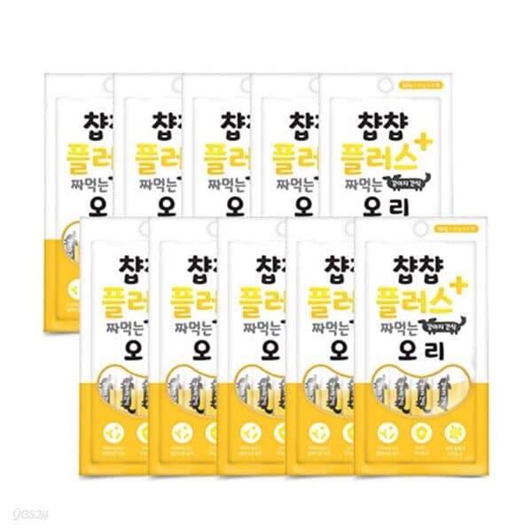 찹찹플러스 짜먹는 오리맛 반려견 츄르 10개묶음