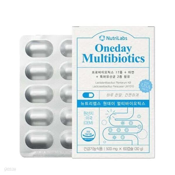 뉴트리랩스 원데이 멀티바이오틱스 500mg x 60캡슐