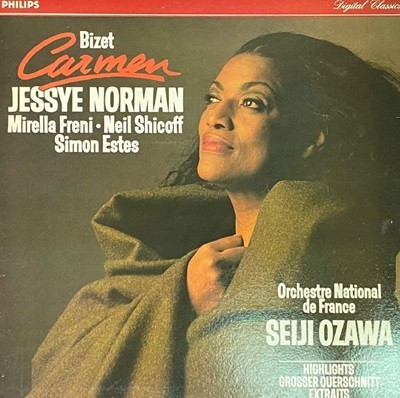 [LP] 제시 노먼,오자와 세이지 - Jessye Norman,Seiji Ozawa - Bizet Carmen Highlights LP [성음-라이센스반]