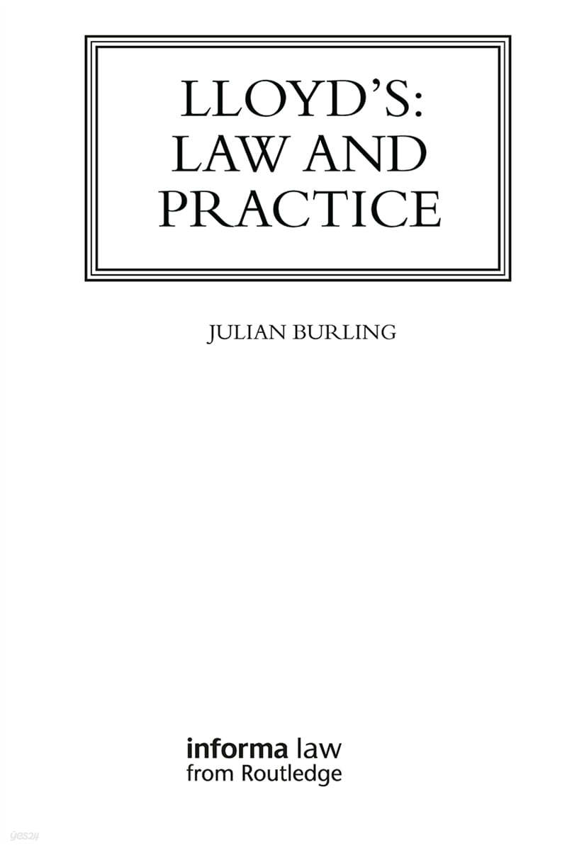 Lloyd&#39;s: Law and Practice