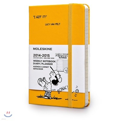 Moleskine Peanuts Orange Yellow Pocket July 2014 - December 2015 Weekly Notebook Diary / Planner