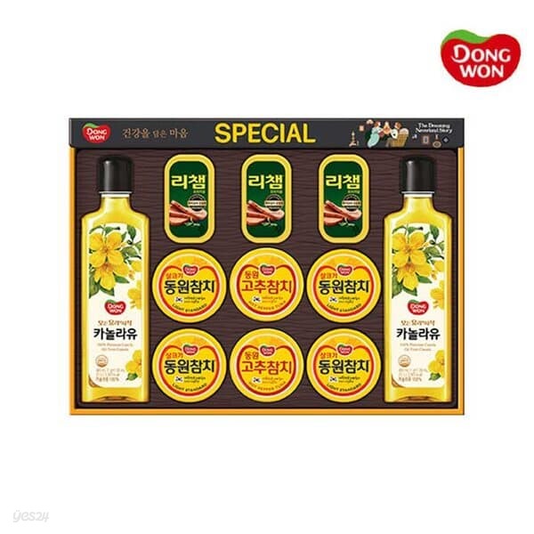 [동원선물세트] 스페셜 O87호 (살코기85g&#215;4+고추85g&#215;2+리챔120g&#215;3+카놀라유480ml&#215;2)