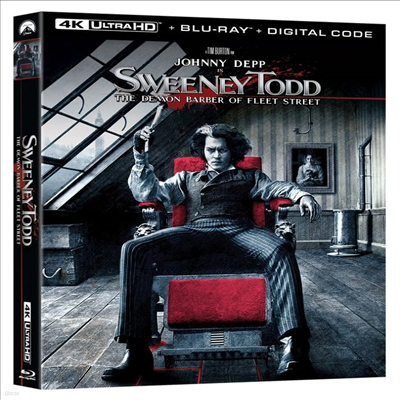 Sweeney Todd: The Demon Barber Of Fleet Street ( :  Ȥ ̹߻ ̾߱) (2007)(ѱ۹ڸ)(4K Ultra HD + Blu-ray)