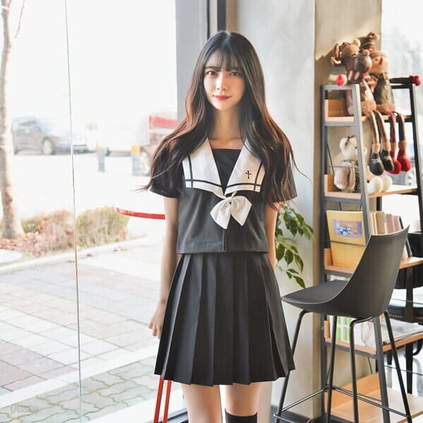교복몰 (대여) 반팔 세인트 블랙 일본여고생 세라복졸 - 예스24
