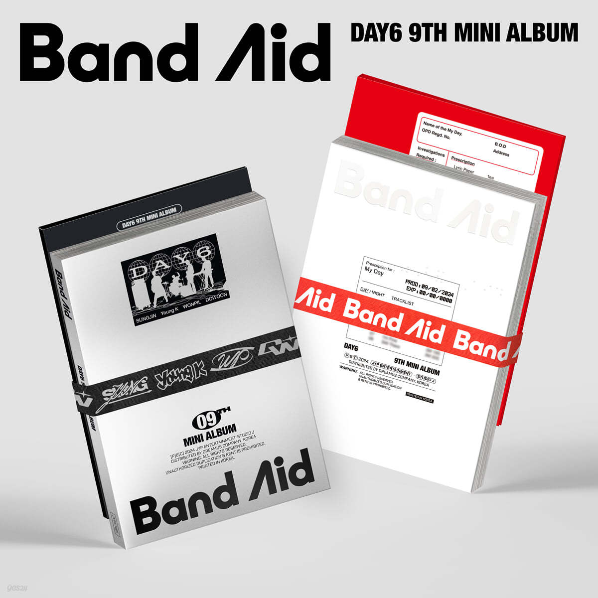 DAY6 (데이식스) - 미니앨범 9집 : Band Aid [2종 중 1종 랜덤발송]