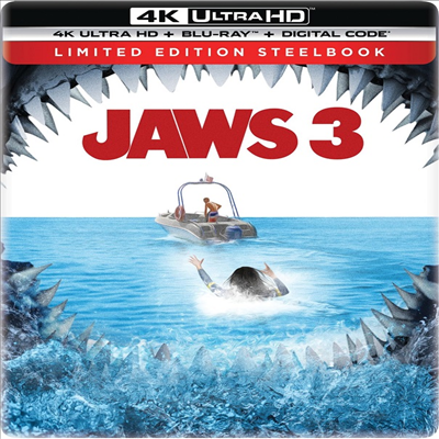 Jaws 3 (ҽ 3) (1983)(Steelbook)(ѱ۹ڸ)(4K Ultra HD + Blu-ray)