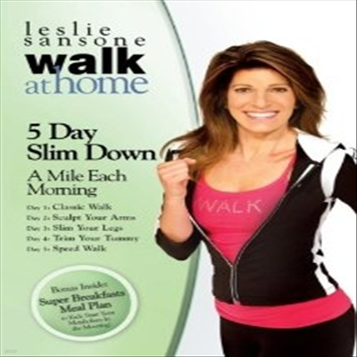 Leslie Sansone: Walk at Home - 5 Day Slim Down - A Mile Each Morning (ũ  Ȩ) (2008)(ڵ1)(ѱ۹ڸ)(DVD)