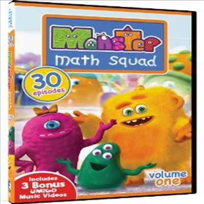Monster Math Squad: Vol 1 - 30 Episodes ( ޽ ) (ڵ1)(ѱ۹ڸ)(3DVD)