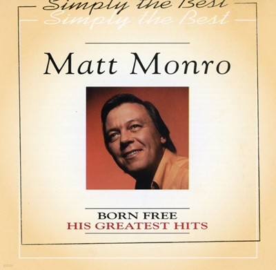 매트 몬로 - Matt Monro - Born Free His Greatest Hits [홀랜드발매]