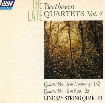 린지 스털링 콰르텟 - Lindsay String Quartet - Beethoven The Late Beethoven Quartets Vol.4 [U.K발매]