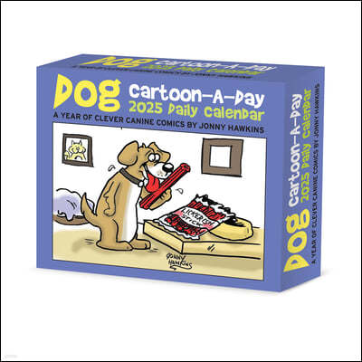 Dog Cartoon-A-Day 2025 6.2 X 5.4 Box Calendar