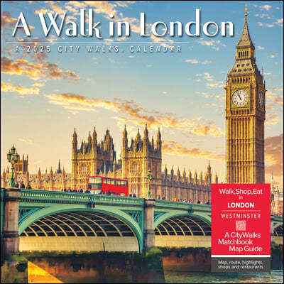 A Walk in London 2025 12 X 12 Wall Calendar