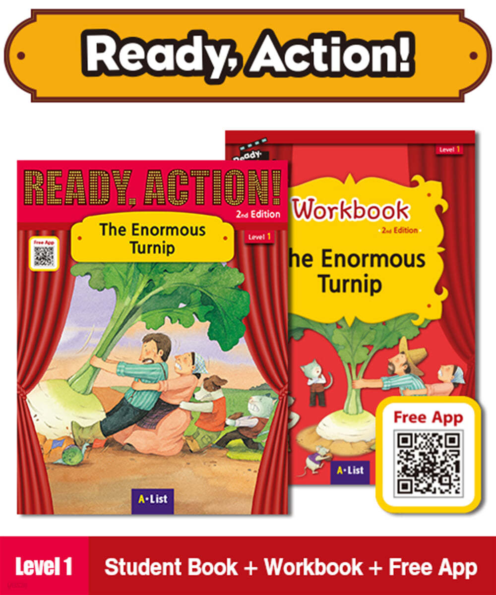 Ready Action Level 1: The Enormous Turnip (Student Book + Workbook)