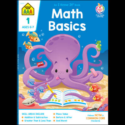 School Zone Math Basics Grade 1 Workbook