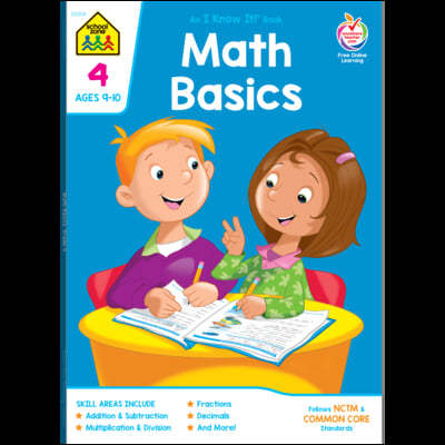 School Zone Math Basics Grade 4 Workbook