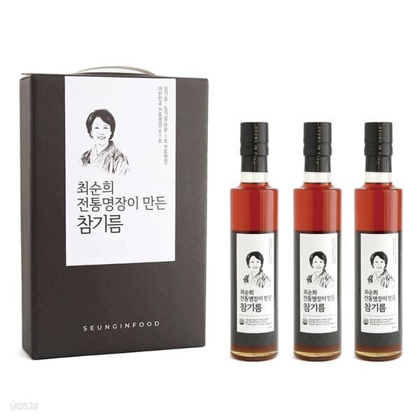 최순희 전통명장이 만든 참기름 선물세트 (3개입/300ml)