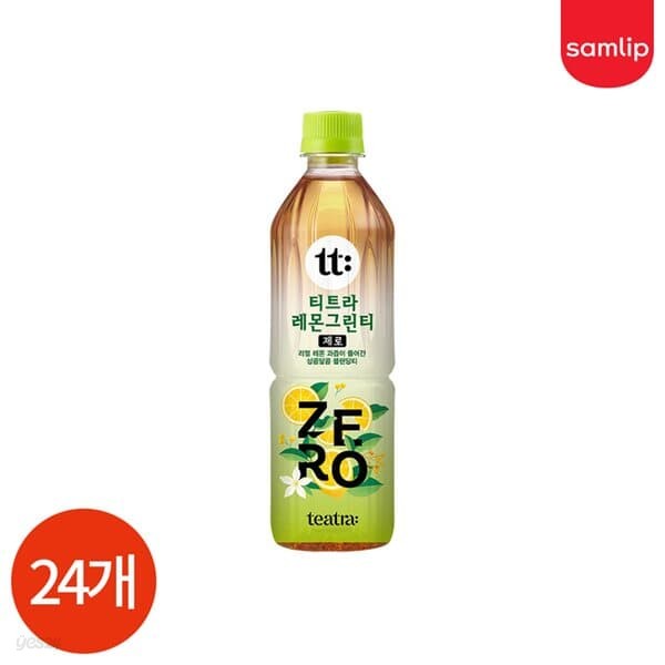 삼립 티트라 제로 레몬 그린티 500ml x 24개