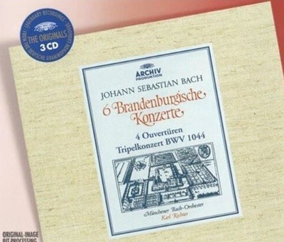 칼 리히터 - Karl Richter - Bach 6 Brandenburgische Konzerte,Tripelkonzert BWV.1044 3Cds [E.U발매]