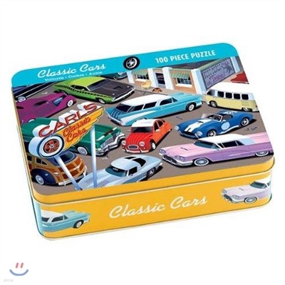 Classic Cars 100 Piece Puzzle Tin
