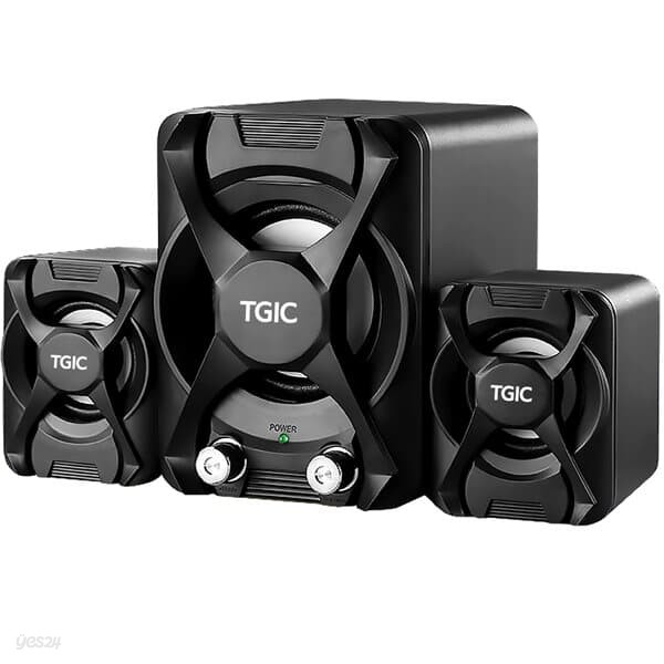 TGIC 2.1채널 컴퓨터스피커 유선 3.5mm USB전원 5W PC스피커