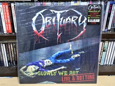 (미개봉 / 수입 / 컬러 바이닐 LP) Obituary - Slowly We Rot - Live & Rotting (슬라임 그린 에디션)