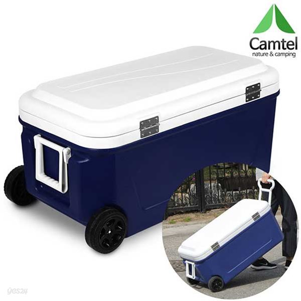 캠텔 아이스박스 80리터(블루)/대용량/캐리어방식