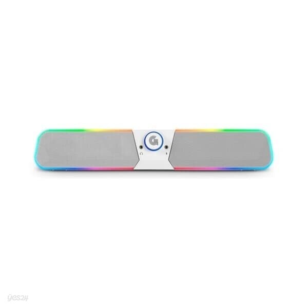 지클릭커 슈퍼히어로 G-SHOT GBS10 RGB 블루투스 컴퓨터 사운드바 화이트 - 예스24