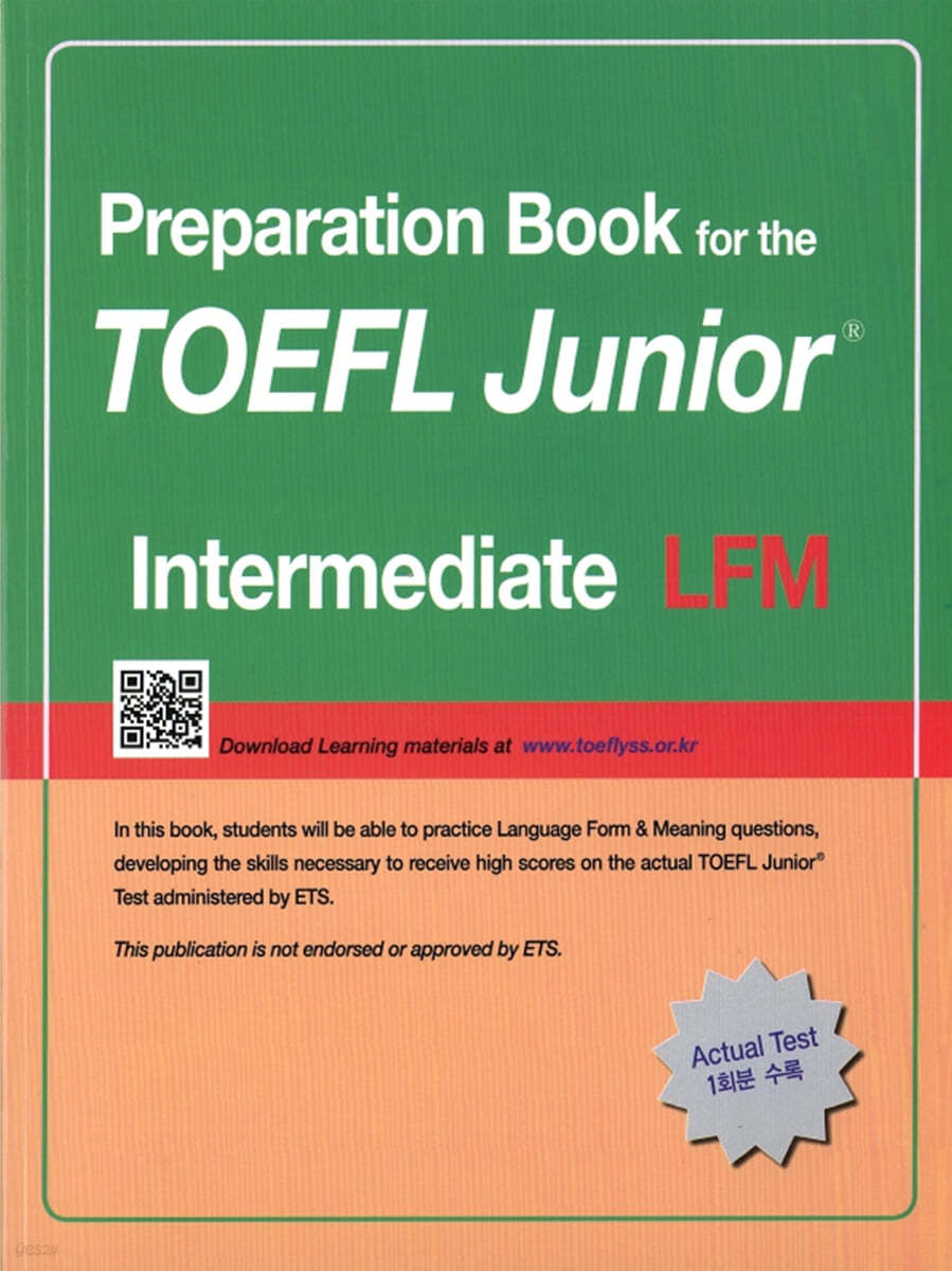 Preparation Book for the TOEFL Junior Test Focus on Question Types LFM (Intermediate)