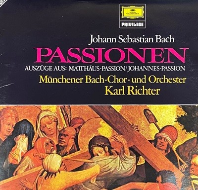 [LP] 칼 리히터 - Karl Richter - Bach Passionen 2Lps [성음-라이센스반]