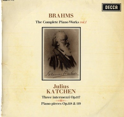 [수입][LP] Brahms Three Intermezzi Op.117 & Piano pieces Op.118 & 119 - Julius Katchen