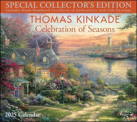 Thomas Kinkade Special Collector's Edition 2025 Deluxe Wall Calendar with Print