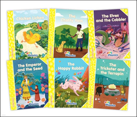 Jolly Phonics Folktales Yellow Readers (Level 2) Complete Set (1-6)