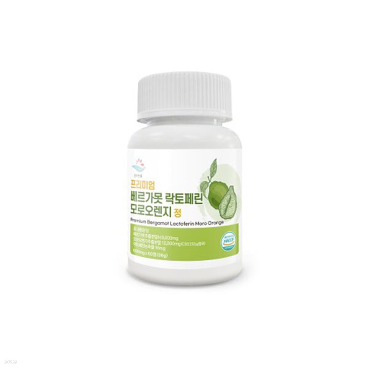 [순수한줌] 프리미엄 베르가못 락토페린 모로오렌지 정 600mg x 60정