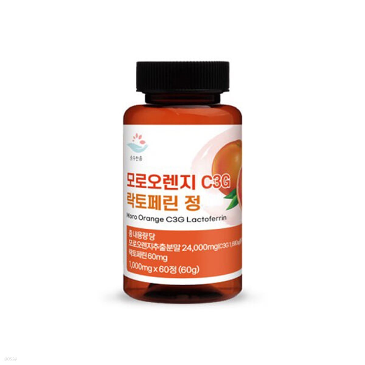 [순수한줌] 모로오렌지 C3G 락토페린 정 1000mg x 60정