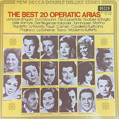 [LP] 오페라 아리아 걸작 20 - The Best 20 Operatic Arias 2Lps [성음-라이센스반]