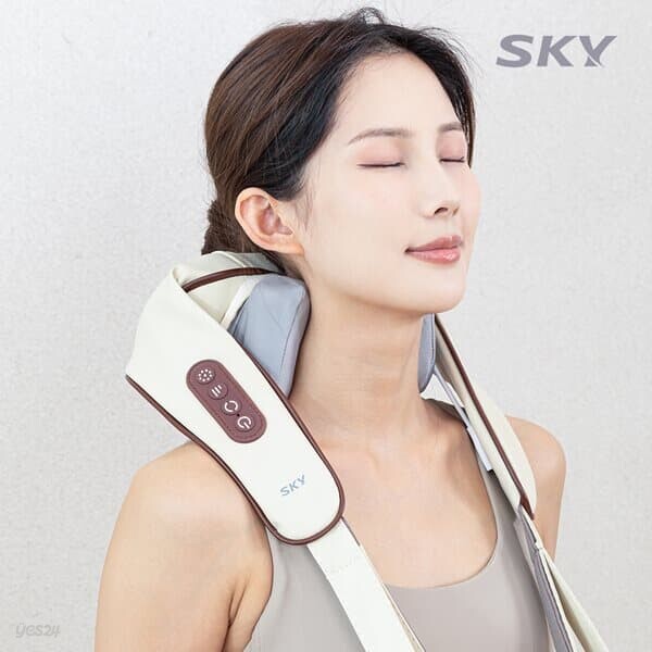 스카이 3D 온열 목 안마기 승모근 어깨 마사지기 무선 EM10